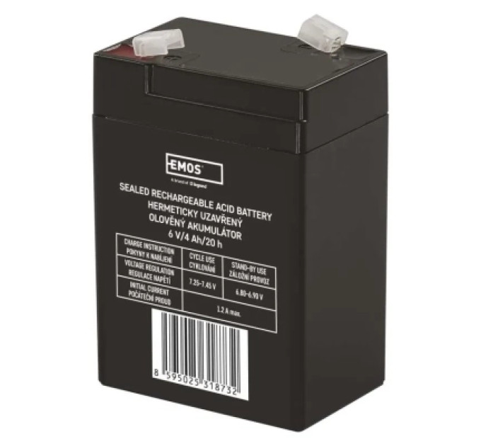 Батарея до ДБЖ EMOS B9641 AGM 6V 4Ah fast 4,7mm (B9641)