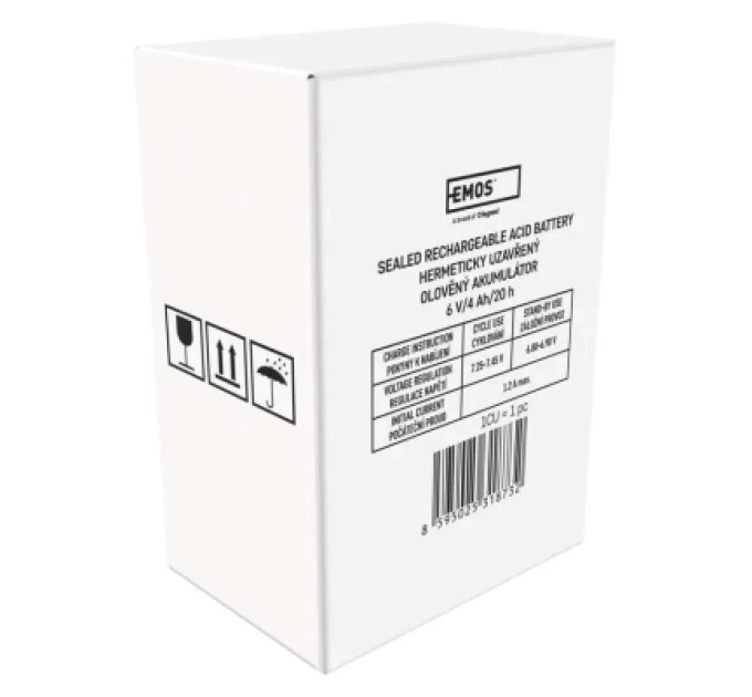 Батарея до ДБЖ EMOS B9641 AGM 6V 4Ah fast 4,7mm (B9641)