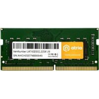 Модуль пам'яті для ноутбука SoDIMM DDR4 8GB 3200 MHz ATRIA (UAT43200CL22SK1/8)