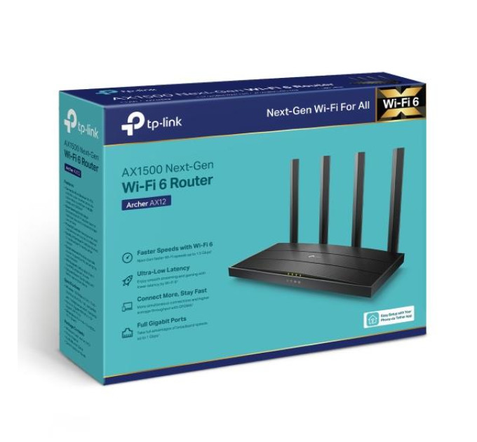 Маршрутизатор  Wi-Fi TP-LINK Archer AX12