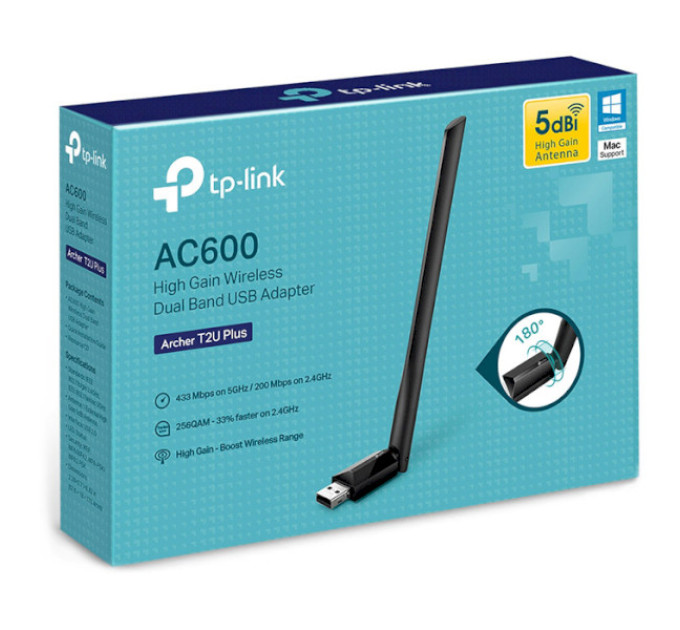Безпровідний Wi-Fi адаптер  TP-LINK Archer T2U Plus