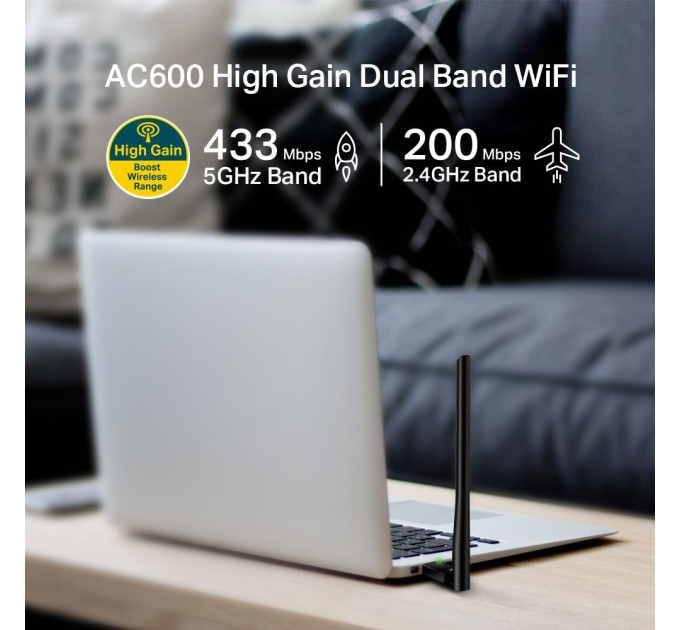 Безпровідний Wi-Fi адаптер  TP-LINK Archer T2U Plus