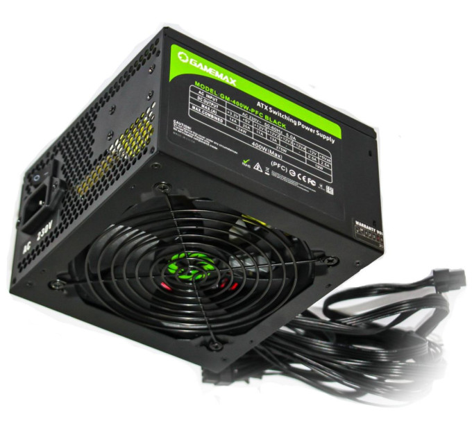 Блок живлення  GameMax GM-400-PFC Black (400 Вт) 120мм