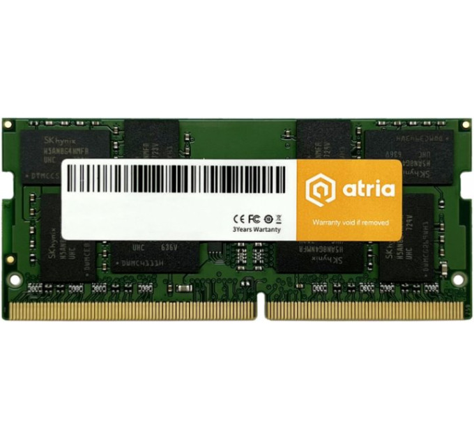 Оперативна пам’ять ATRIA SO DIMM DDR4 16Gb PC4-25600 (3200MHz) (UAT43200CL22SK1/16)