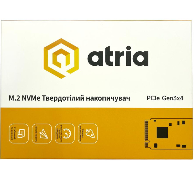 SSD-накопичувач  Atria X500S PCIe 3.0 x4 NVMe 256GB (ATNVMX500S/256)