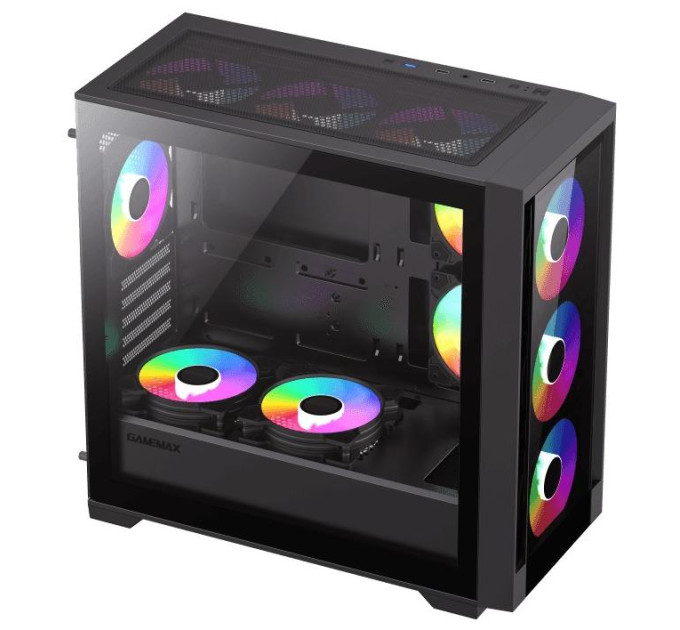 Корпус  Gamemax Defender TG Black with window