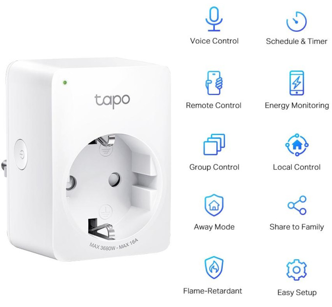 Розумна розетка  TP-Link Tapo P110 (2-pack)