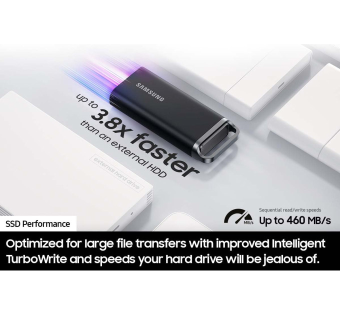 Зовнішній SSD-накопичувач SAMSUNG T5 Evo 4TB USB3.2 Gen1 (MU-PH4T0S/EU)