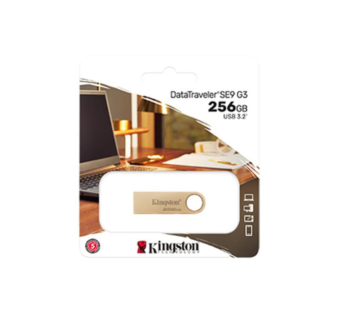 Флешка Kingston DataTraveler SE9 G3 256GB Gold (DTSE9G3/256GB)