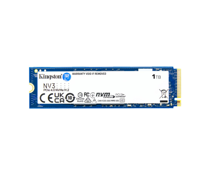 SSD накопичувач Kingston 1TB M.2 NVMe NV3 M.2 2280 PCIe Gen4.0 x4 (SNV3S/1000G)