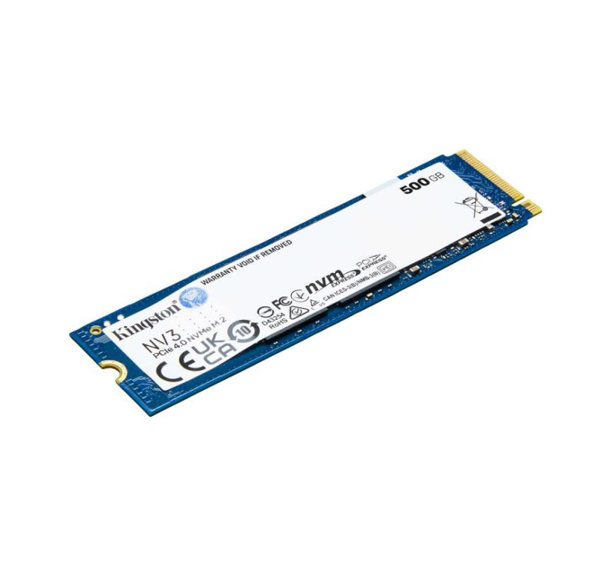 SSD накопичувач Kingston 500GB M.2 NVMe NV3 M.2 2280 PCIe Gen4.0 x4 (SNV3S/500G)