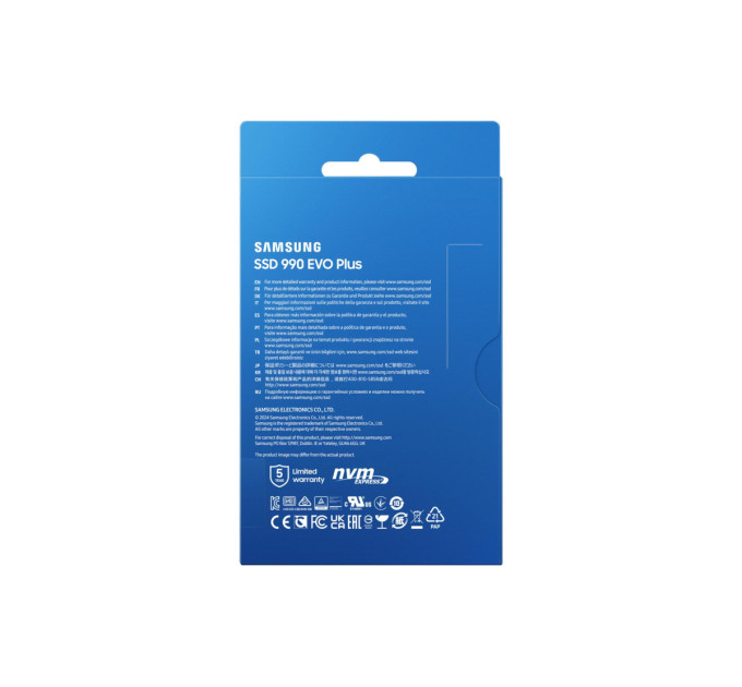SSD накопичувач 1ТB Samsung 990 EVO Plus M.2 2280 PCIe 5.0 x4 NVMe V-NAND TLC (MZ-V9S1T0BW)