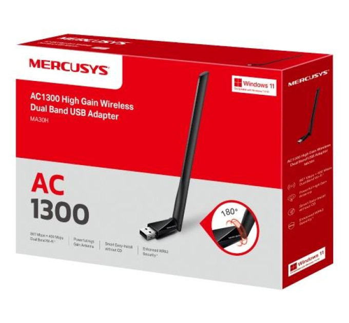 Безпровідний Wi-Fi адаптер  Mercusys MA30H USB3.0