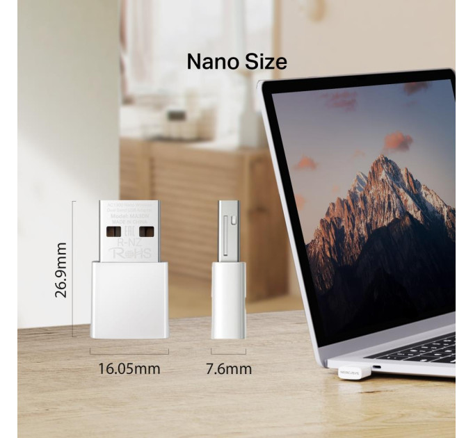 Бездротовий мережевий USB-адаптер  MERCUSYS, MA30N