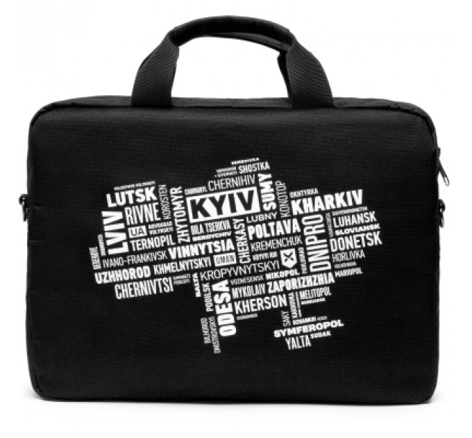 Сумка для ноутбука Vinga 14" NB1402 Black, white print (NB1402UWBK)