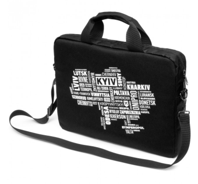 Сумка для ноутбука Vinga 14" NB1402 Black, white print (NB1402UWBK)