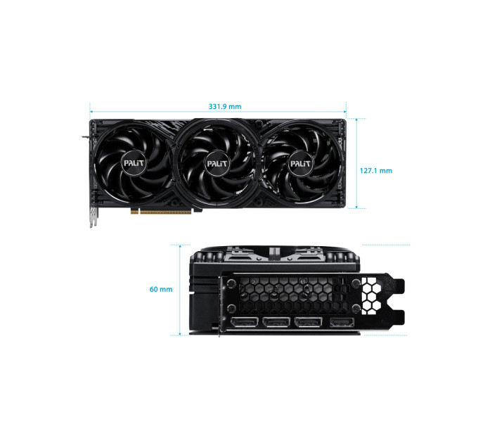 Відеокарта  PALIT Nvidia GeForce RTX 5080 GamingPro OC 16GB GDDR7 (NE75080S19T2-GB2031A)