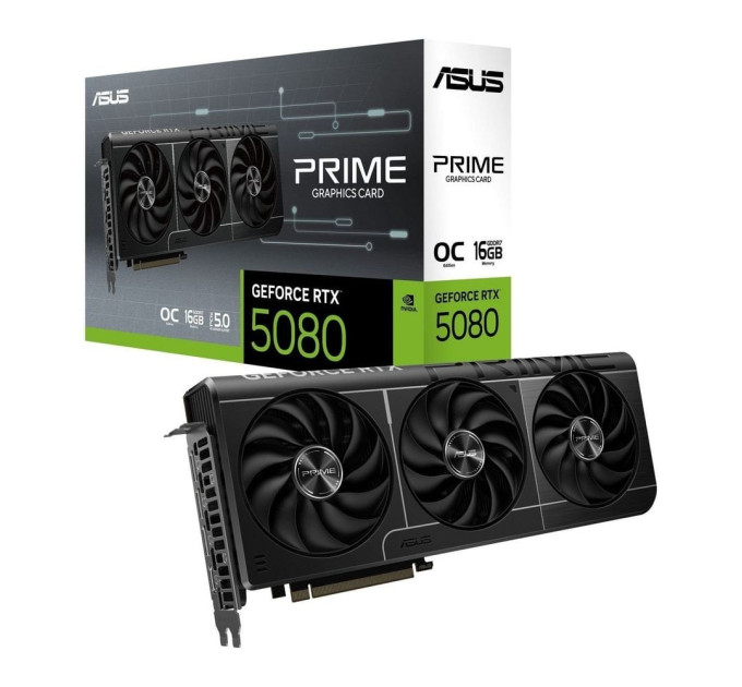 Відеокарта GF RTX 5080 16GB GDDR7 Prime OC Asus (PRIME-RTX5080-O16G)