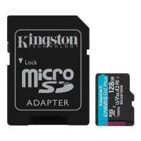 Карта пам'яті  Kingston 128GB microSDXC сlass 10 UHS-I U3 V30 A2 Canvas Go Plus G4 (SDCG4/128GB)