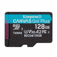 Карта пам'яті MicroSDXC  128GB UHS-I/U3 Class 10 Kingston Canvas Go! Plus R200/W200MB/s (SDCG4/128GBS