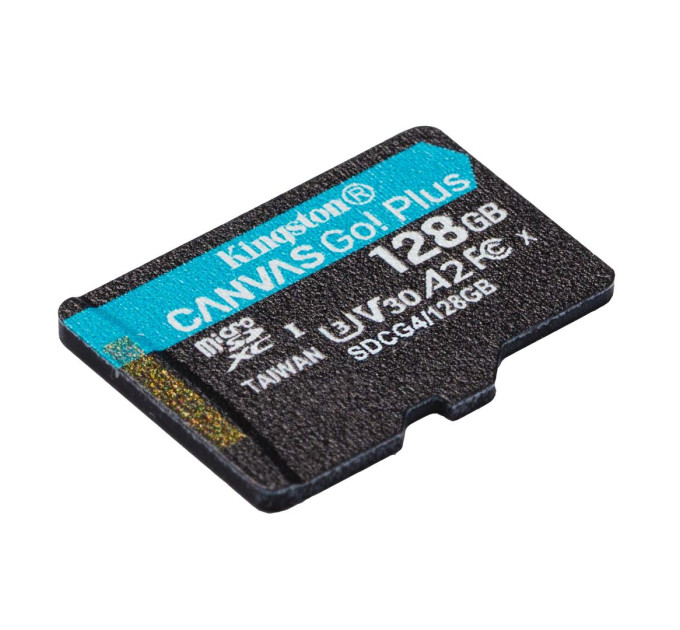 Карта пам'яті MicroSDXC  128GB UHS-I/U3 Class 10 Kingston Canvas Go! Plus R200/W200MB/s (SDCG4/128GBS