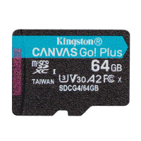 Карта пам'яті MicroSDXC  64GB UHS-I/U3 Class 10 Kingston Canvas Go! Plus R200/W200MB/s (SDCG4/64GBSP)