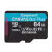 Карта пам'яті MicroSDXC  64GB UHS-I/U3 Class 10 Kingston Canvas Go! Plus R200/W200MB/s (SDCG4/64GBSP)