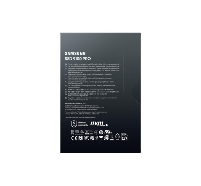 SSD-накопичувач Samsung 9100 Pro 2TB M.2 PCIe 5.0 x4 V-NAND TLC (MZ-VAP2T0BW)