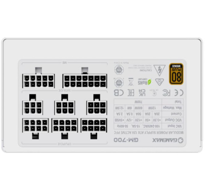Блок живлення  Gamemax 700W (GM-700 Modular white)