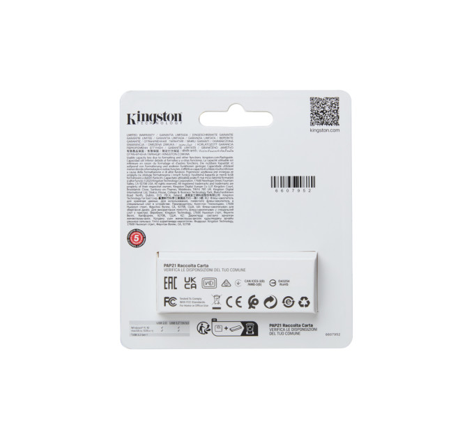 USB Flash  Накопичувач  Kingston  512GB USB 3.2 Type-A Gen1 DT Exodia S DTXS/512GB