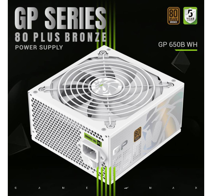 Блок живлення  Gamemax 650W GP 650B White (GP 650B WH)