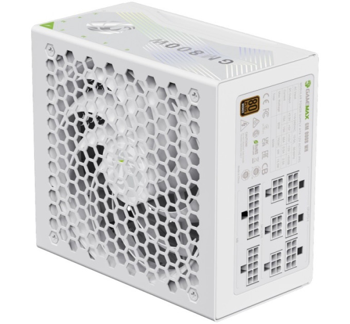 Блок живлення  Gamemax 800W GM 800B Fully Modular White (GM 800B WH Fully-modular New)