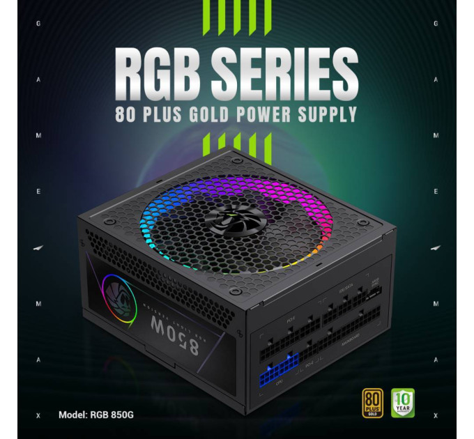 Блок живлення  Gamemax 850W RGB 850G