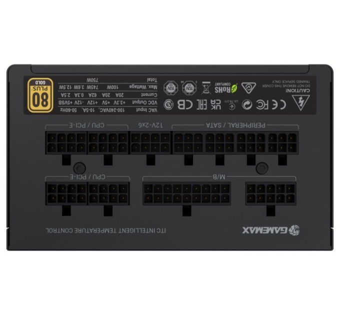 Блок живлення  Gamemax 750W GX 750 Pro BK (GX-750 PRO BK(ATX3.1PCIe5.1))