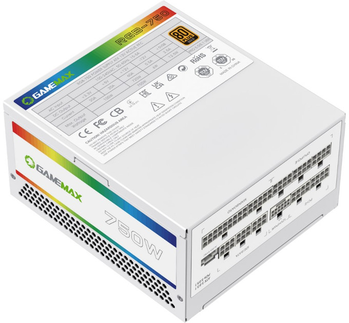 Блок живлення  GameMax RGB 750 PRO WH (ATX3.1PCIe5.1)