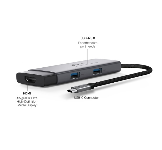 USB Type-C концентратор (Hub)  TP-LINK (UH5020C) Grey