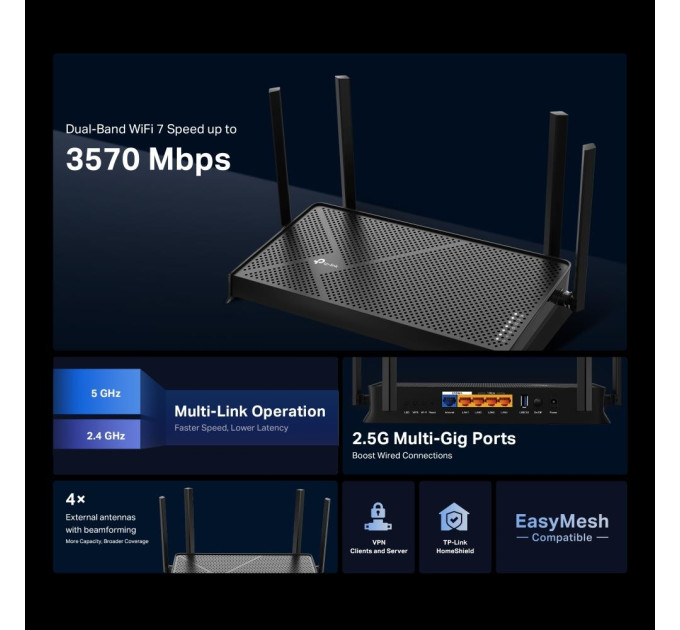 TP-Link Wi-Fi Роутер  TP-Link Archer BE230