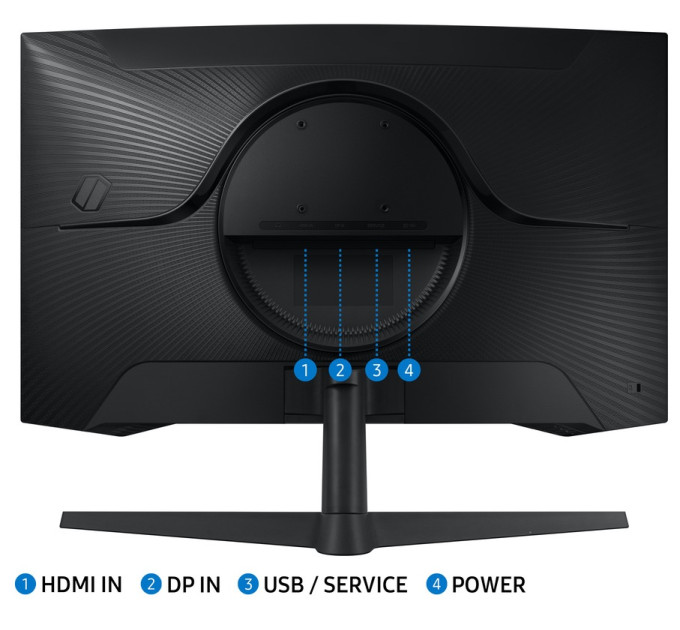 Монітор Samsung 27" Odyssey G55C 2xHDMI, DP, VA, 2560x1440, 165Hz, 1ms, CURVED LS27CG550EIXUA