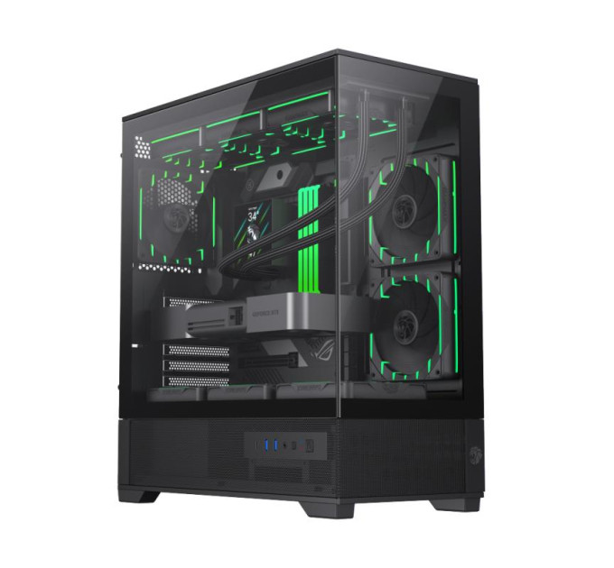 Корпус  Midi Tower без блока живлення   E-ATX,ATX, M-ATX,ITX, Tempered Glass,Mesh,USB3.2