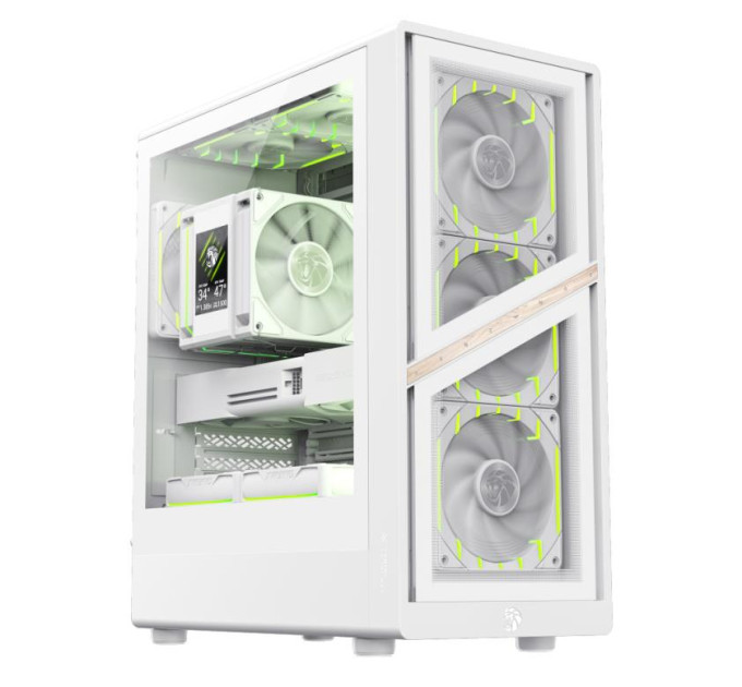 Корпус  Gamemax Aeris 330 GB White with window (AERIS 330 GW)