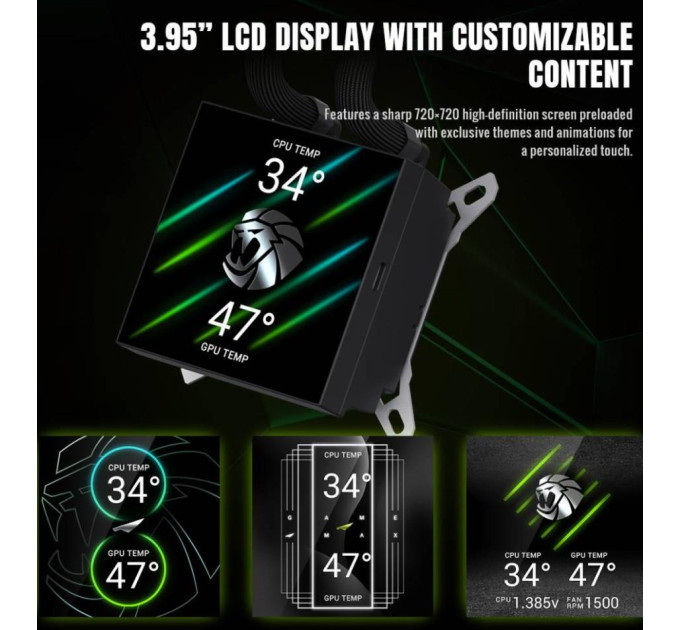 Система рідинного охолодження  Gamemax GLACIER 360 LCD BK