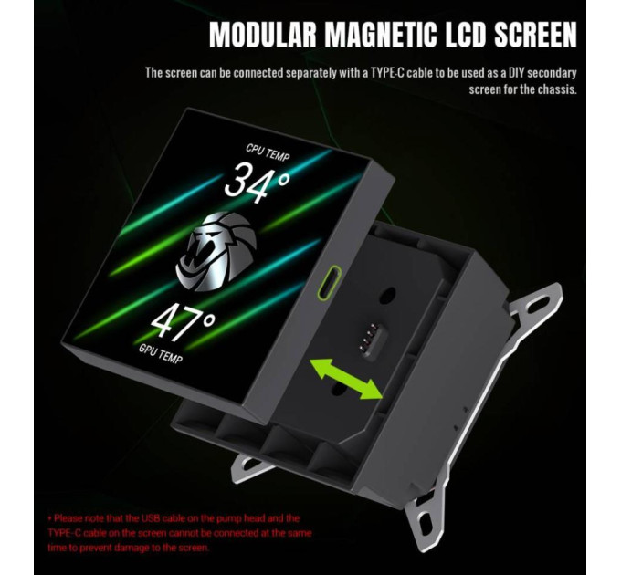 Система рідинного охолодження  Gamemax GLACIER 360 LCD BK