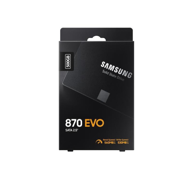 Твердотільний запам’ятовувальний пристрій накопичувач (SSD) SATA2.5" 500GB 6GB/S 870 EVO MZ-77E500B/EU SAMSUNG