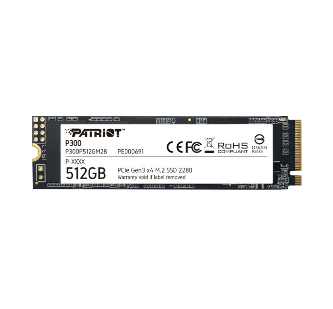 Твердотільний запам’ятовувальний пристрій накопичувач (SSD) M.2 2280 512GB P300 P300P512GM28 PATRIOT