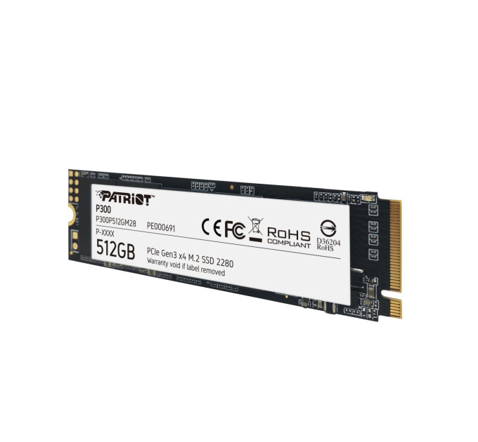 Твердотільний запам’ятовувальний пристрій накопичувач (SSD) M.2 2280 512GB P300 P300P512GM28 PATRIOT