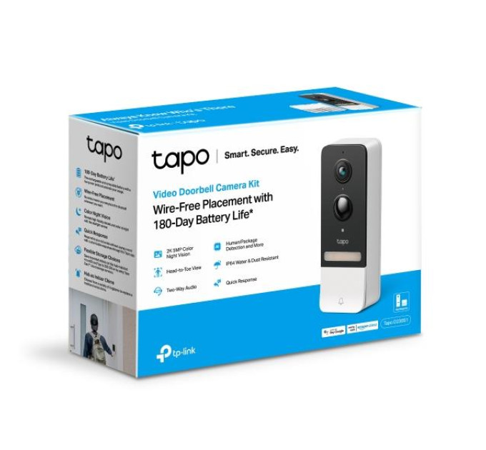 Розумний відеодзвоник з акумулятором, Tapo D230S1 TP-LINK