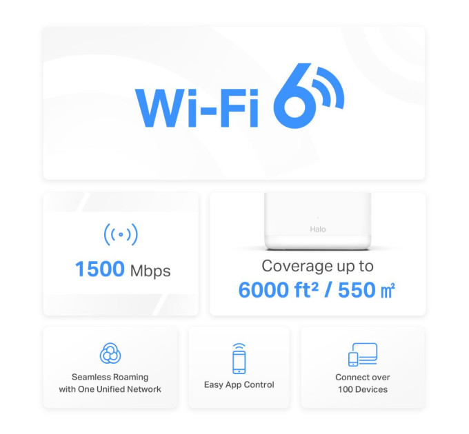 Домашня Mesh Wi-Fi система (3 шт у комплекті), Halo H60X(3-pack) MERCUSYS