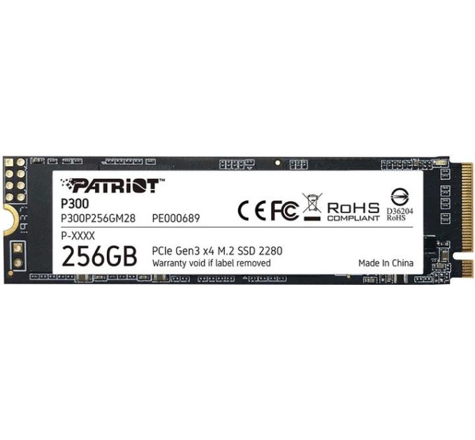 Твердотільний запам’ятовувальний пристрій накопичувач SSD M.2 2280 256GB P300 P300P256GM28 PATRIOT