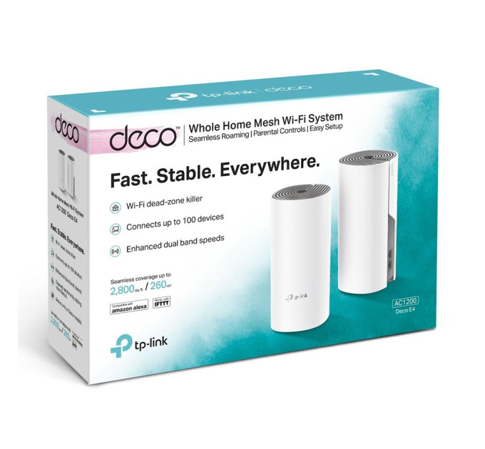 Домашня Mesh Wi-Fi система (2 шт у комплекті), арт. Deco E4(2-Pack)