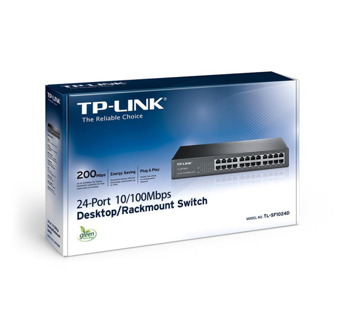 Комутатор некерований, мережеве обладнання, TL-SF1024D TP-LINK